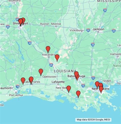 louisiana casinos map